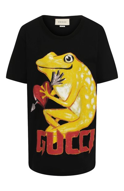 Женская хлопковая футболка GUCCI, арт. 492347/XJBIC