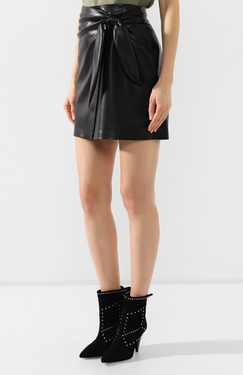 Мини-юбка NANUSHKA, арт. L0WA_BLACK_VEGAN LEATHER, фото 3