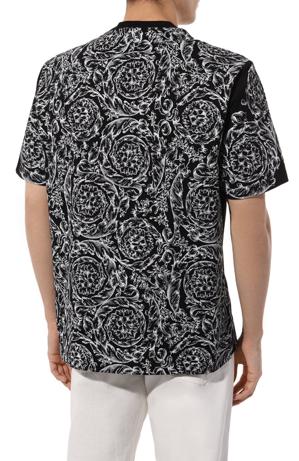 Хлопковая футболка VERSACE, арт. 1013302/1A09868, фото 4