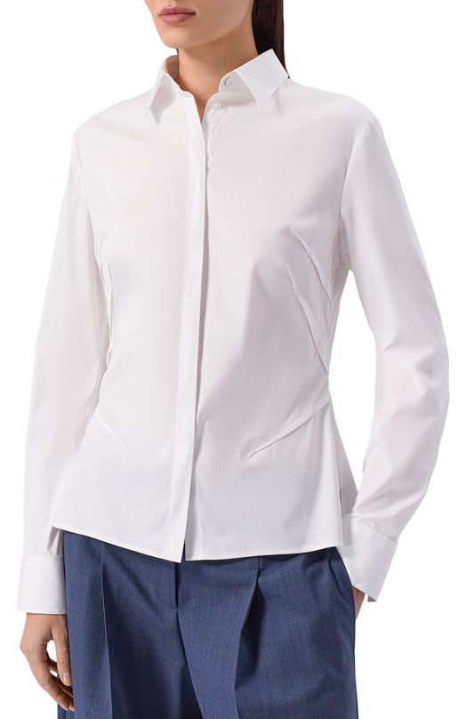 Хлопковая рубашка BOSS 50553701 Белый  50553701 Фото 3