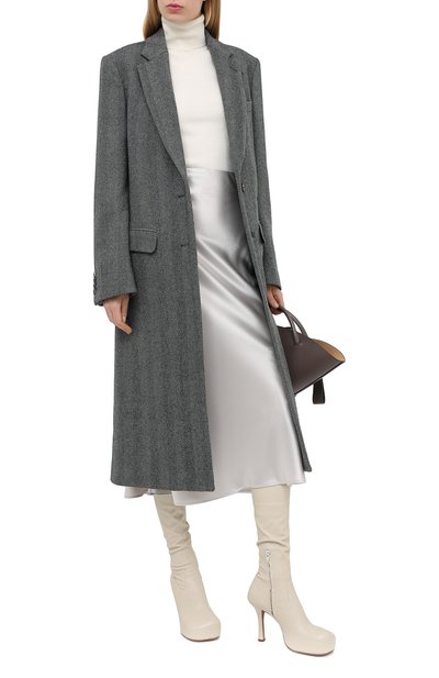 Шерстяное пальто DRIES VAN NOTEN серого цвета по цене 177500 руб., арт. 202-10202-1035, фото 2 Шерстяное пальто DRIES VAN NOTEN, арт. 202-10202-1035, фото 2