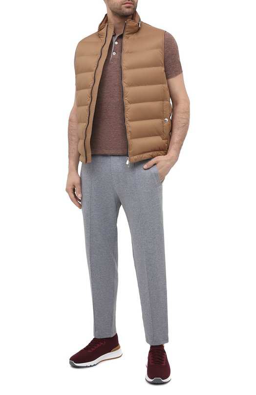 Хлопковые брюки Brunello Cucinelli M0T313212G Серый  M0T313212G Фото 2