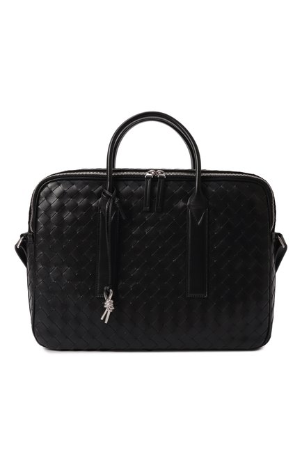 Мужская сумка для ноутбука getaway large BOTTEGA VENETA черного цвета, арт. 766361/V2HL1 | Фото 1 (Материал: Натуральная кожа; Размер: large; Ремень/цепочка: На ремешке; Драгоценные камни: Проставлено; Материал сплава: Проставлено)