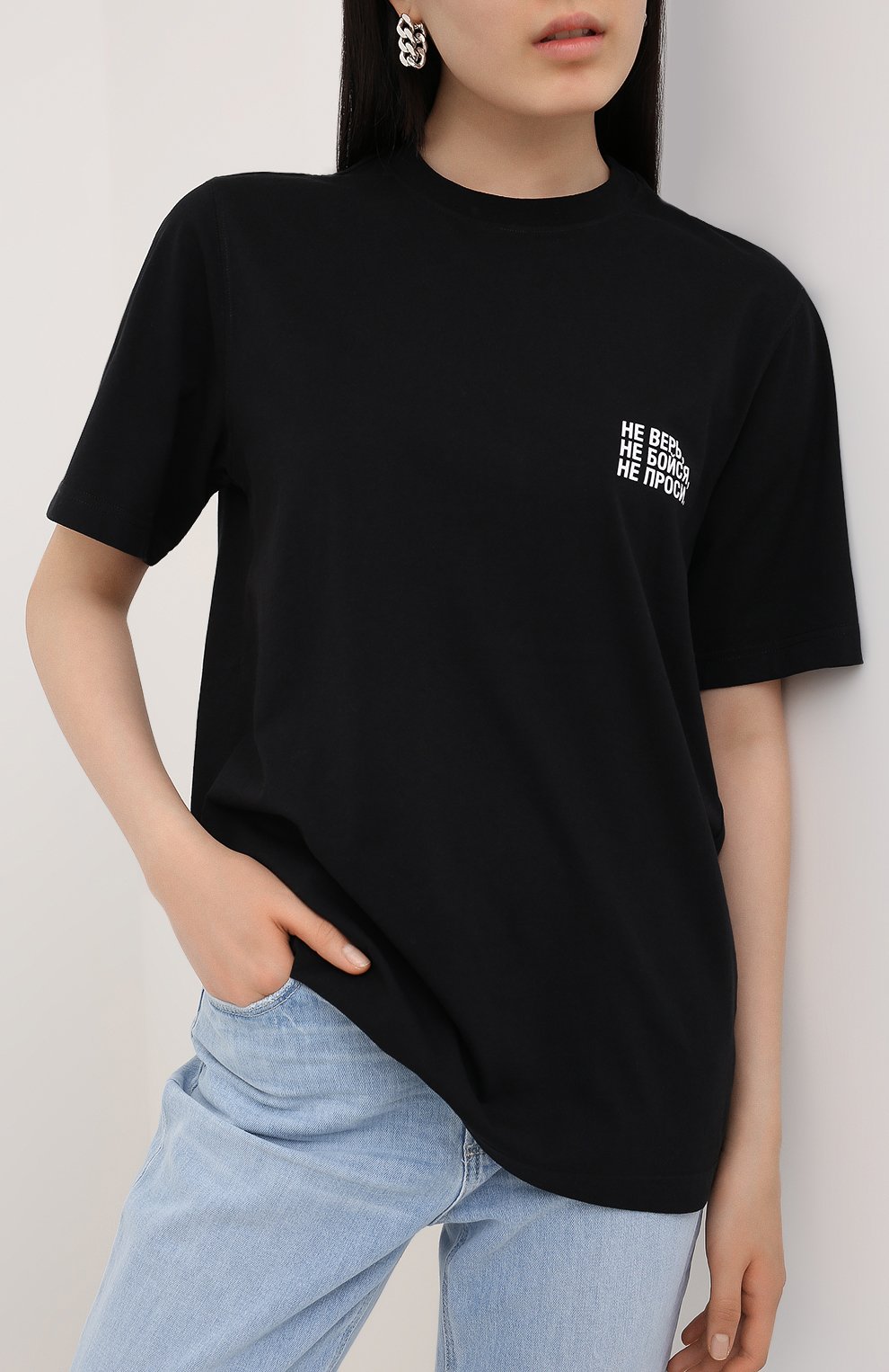 Хлопковая футболка VETEMENTS, арт. UAH21TR573 1600/W, фото 3