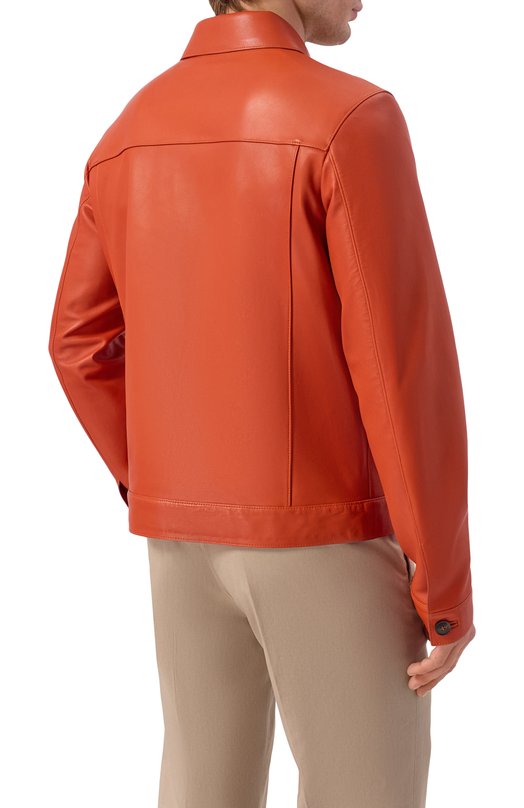 Кожаная куртка MVST M26.2PM.L902/54411-NAPPA GRAND DELUX Оранжевый  M26.2PM.L902/54411-NAPPA GRAND DELUX Фото 4