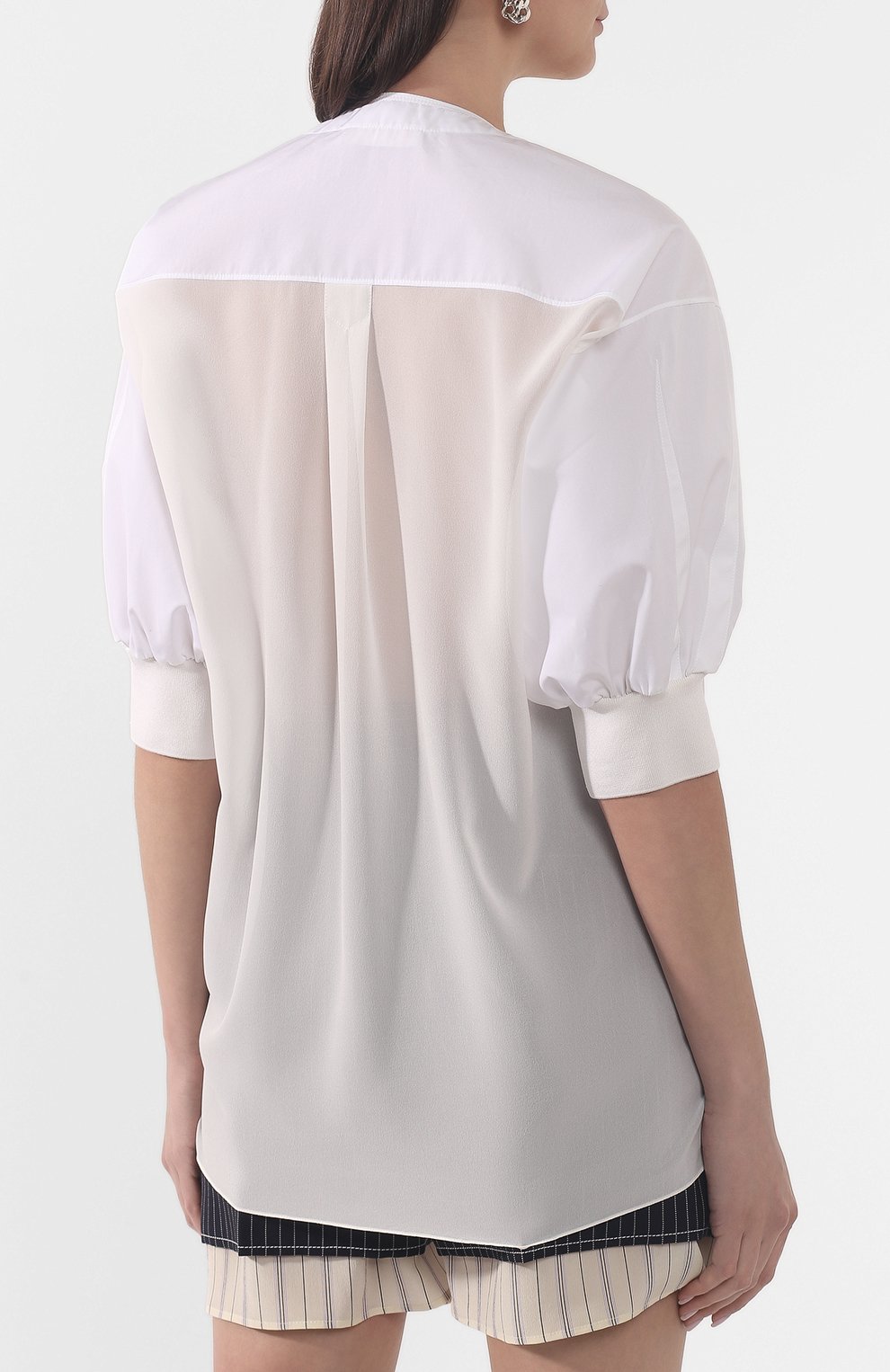 Рубашка из смеси хлопка и шелка CHLOÉ, арт. CHC20UHT24041, фото 4