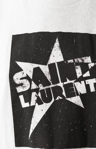 Хлопковая футболка SAINT LAURENT, а рт. 614274/YBRU2, фото 5