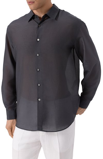 Рубашка из хлопка и шелка 12 STOREEZ, арт. 132300, фото 3