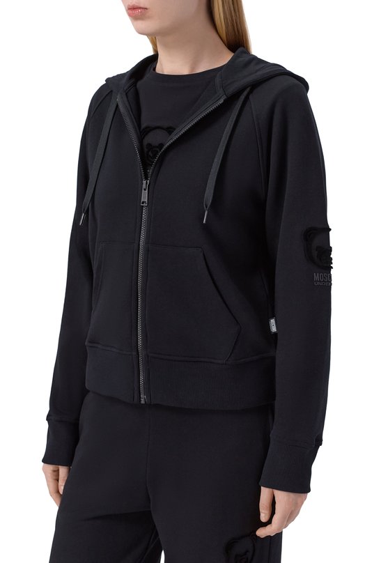Хлопковая толстовка Moschino A1709/4418 Чёрный  A1709/4418 Фото 3
