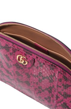 Женская сумка ophidia small из кожи змеи GUCCI фуксия цвета, арт. 499621 LZX0G | Фото 5 (Сумки-технические: Сумки через плечо; Материал: Экзотическая кожа, Натуральная кожа; Региональные ограничения белый список (Axapta Mercury): Не проставлено; Материал сплава: Проставлено; Ремень/цепочка: На ремешке; Драгоценные камни: Проставлено; Размер: small)