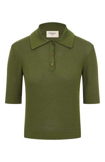 Женское хлопковое поло SAINT LAURENT, арт. 724136/Y75VG