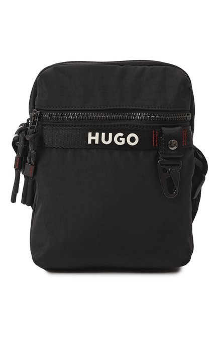Мужская сумка HUGO черного цвета, арт. 50536009 | Фото 1 (Размер: mini; Материал сплава: Проставлено; Драгоценные камни: Проставлено; Ремень/цепочка: На ремешке; Материал: Текстиль)