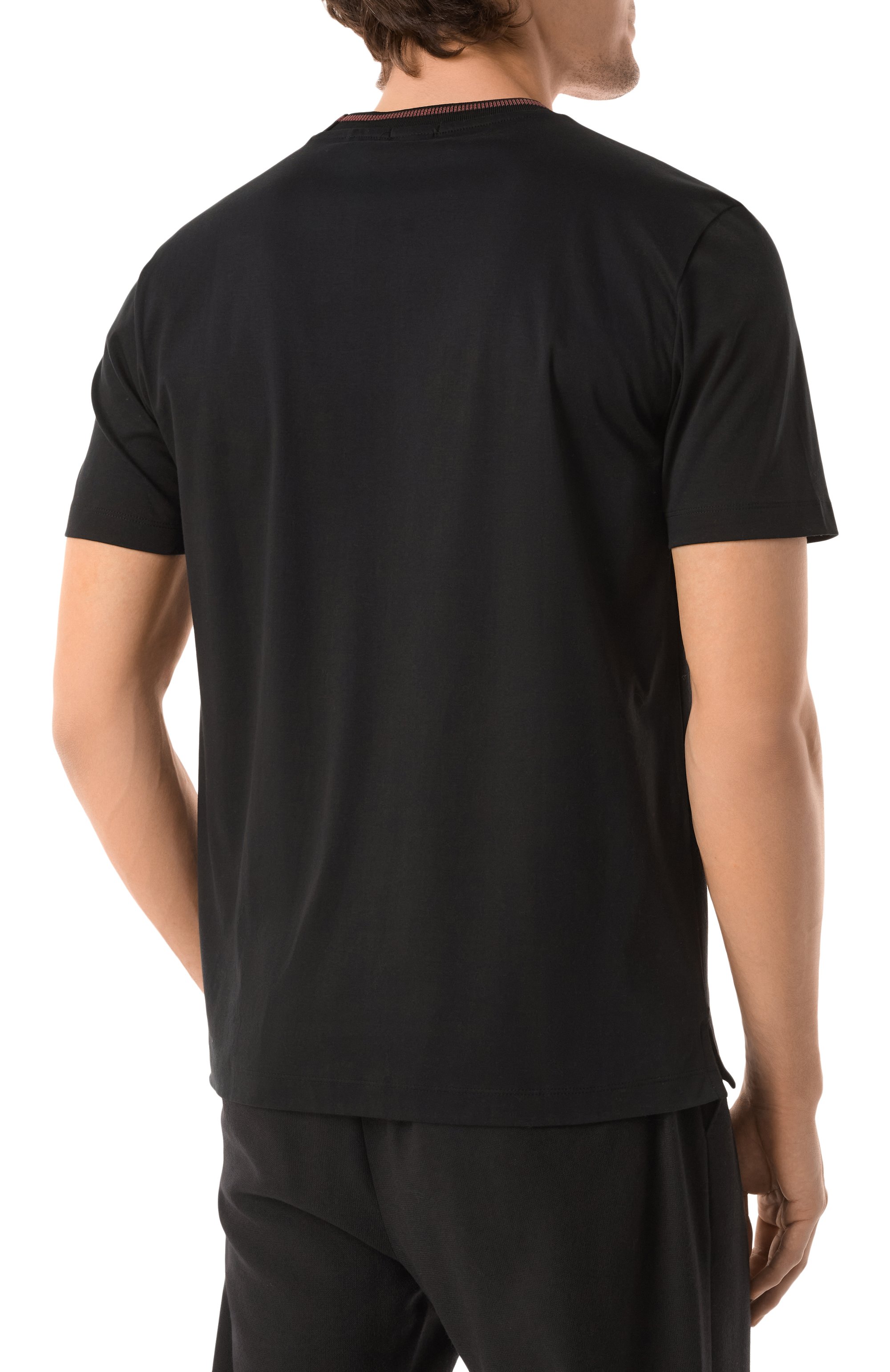 Хлопковая футболка BOSS черного цвета по цене 13450 руб., арт. 50531793, фото 4 Хлопковая футболка BOSS, арт. 50531793, фото 4