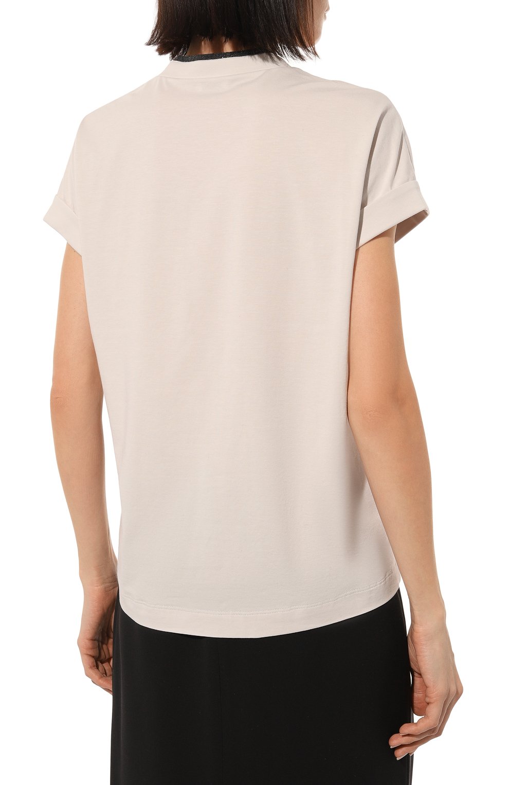 Хлопковая футболка BRUNELLO CUCINELLI, арт. M0T18BD222, фото 4