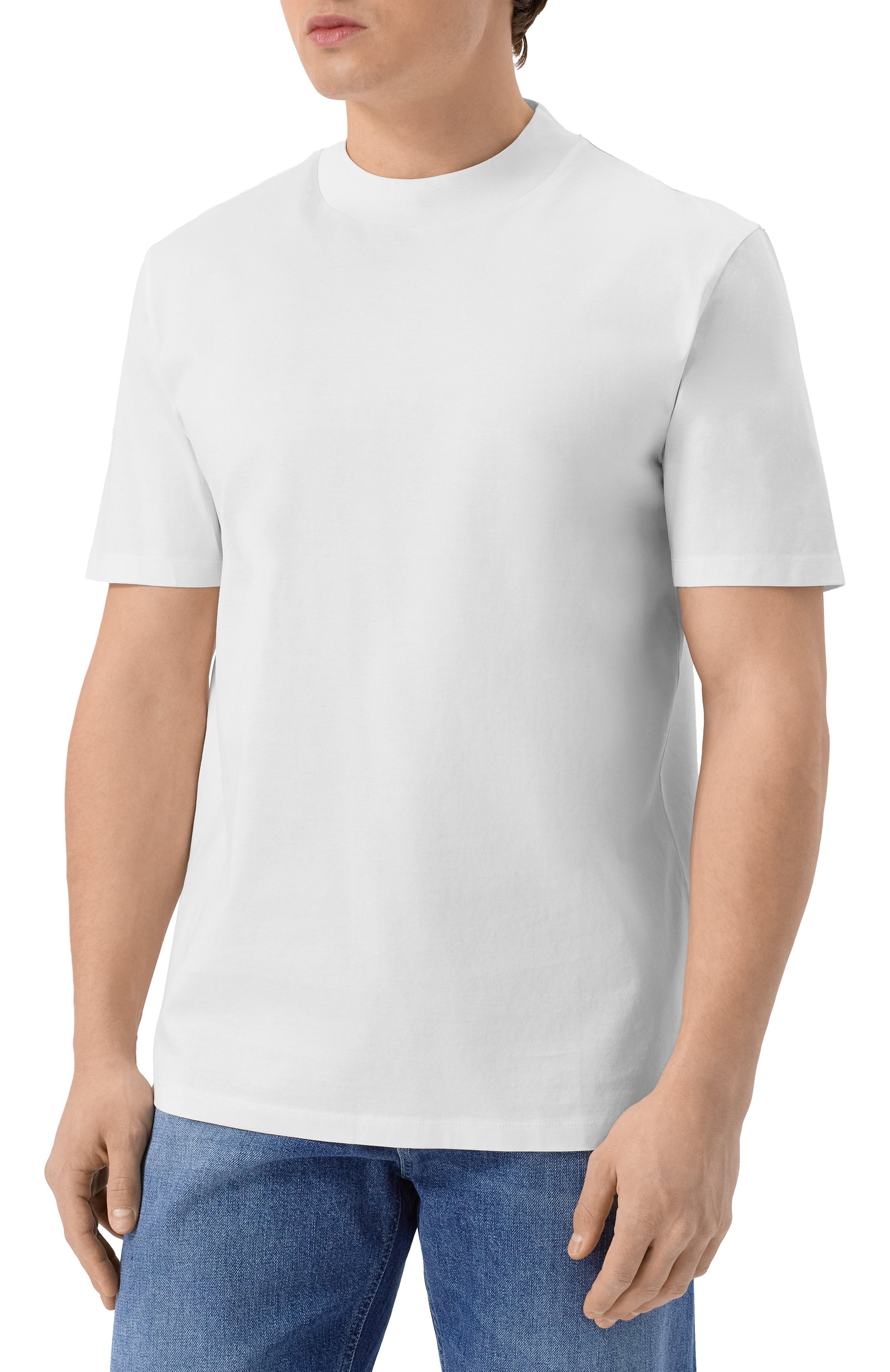 Хлопковая футболка HUGO белого цвета по цене 10500 руб., арт. 50542968, фото 3 Хлопковая футболка HUGO, арт. 50542968, фото 3