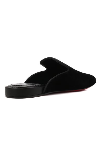 Текстильные домашние туфли navy coolito CHRISTIAN LOUBOUTIN темно-синего цвета по цене 75000 руб., арт. 3211097/NAVY C00LIT0 FLAT, фото 4 Текстильные домашние туфли navy coolito CHRISTIAN LOUBOUTIN, арт. 3211097/NAVY C00LIT0 FLAT, фото 4