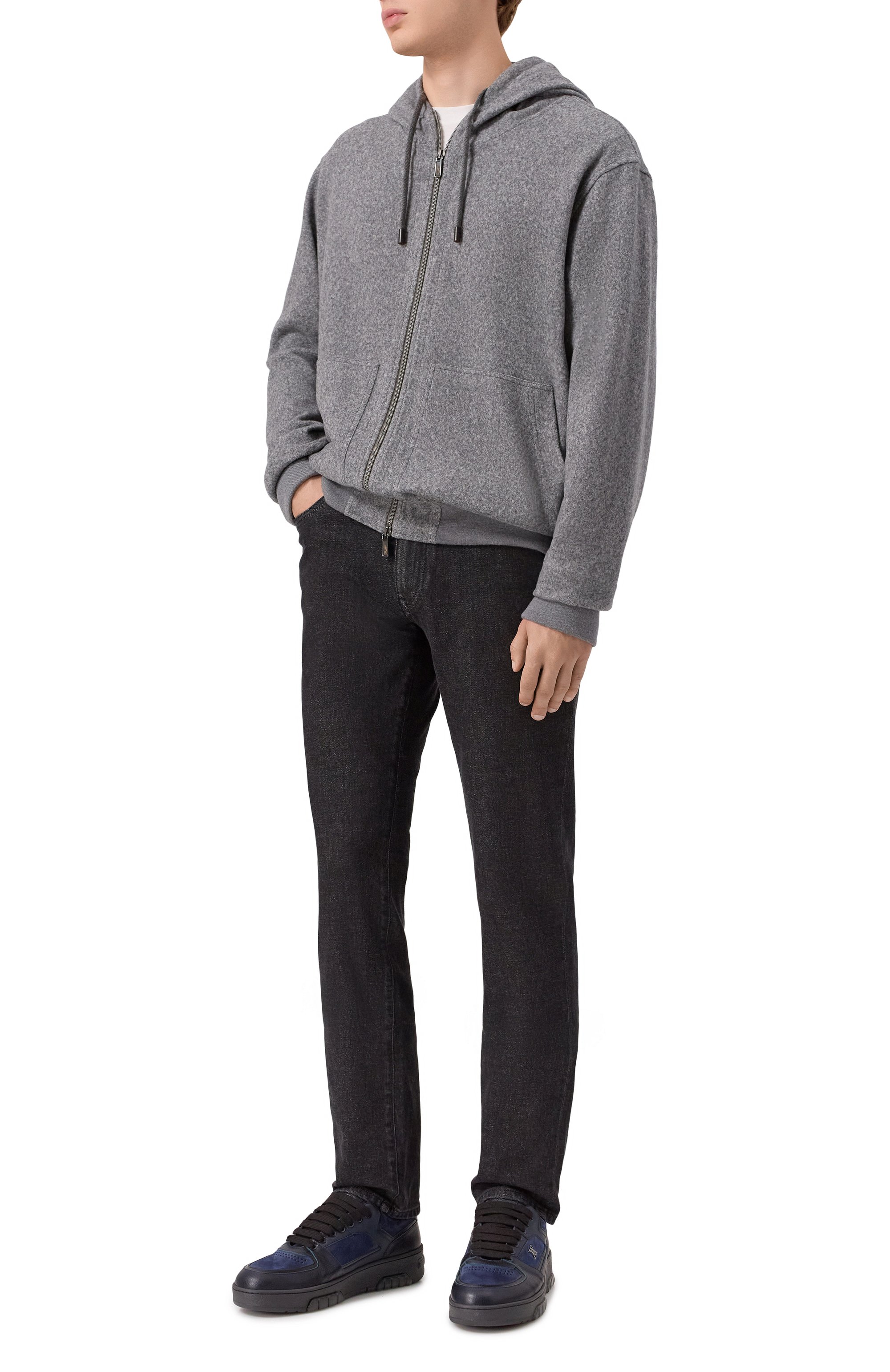 Толстовка из хлопка и шерсти CAPOBIANCO, арт. 19M409.FS00./60, фото 2