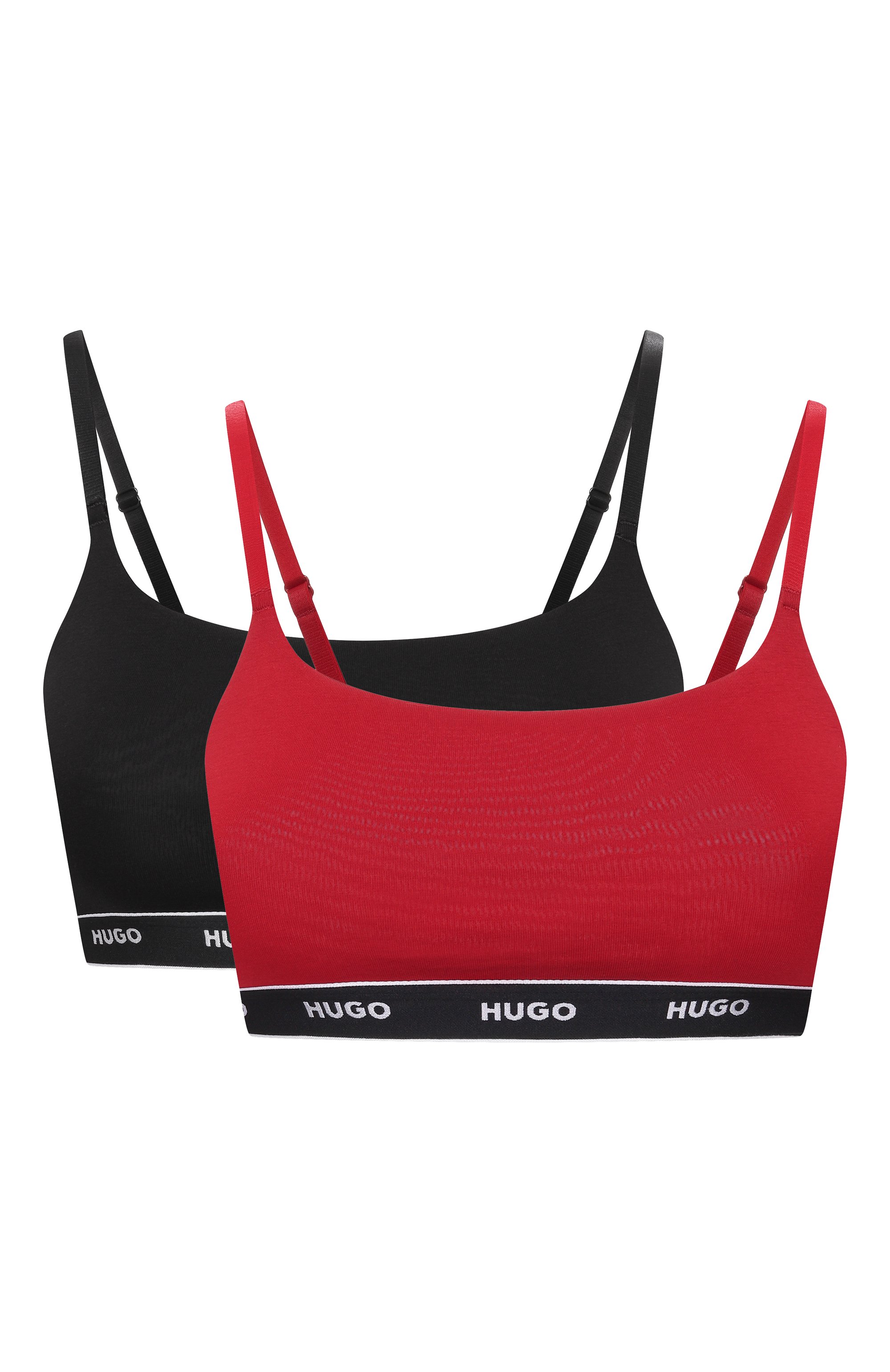 Комплект из двух хлопковых бюстгальтеров HUGO разноцветного цвета по цене 6195 руб., арт. 50545691, фото 1 Комплект из двух хлопковых бюстгальтеров HUGO, арт. 50545691, фото 1