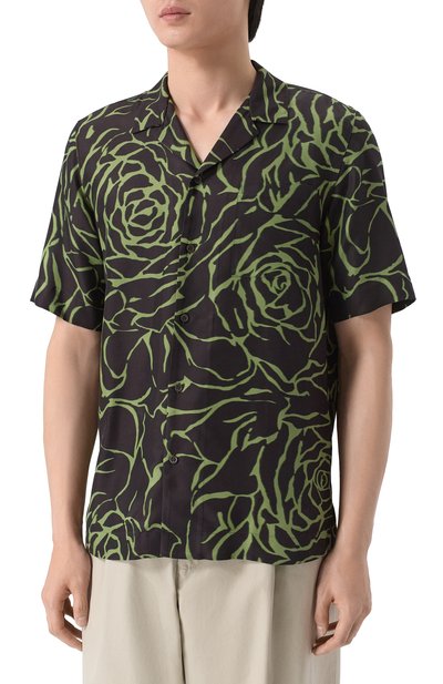 Рубашка из вискозы DRIES VAN NOTEN черного цвета по цене 94200 руб., арт. 020742/3244, фото 3 Рубашка из вискозы DRIES VAN NOTEN, арт. 020742/3244, фото 3