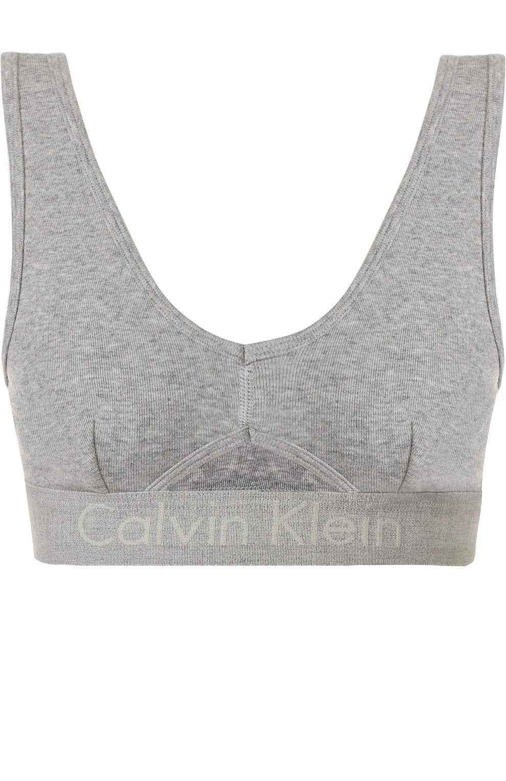 Хлопковый бюстгальтер с логотипом бренда CALVIN KLEIN, арт. QF4507E, фото 1