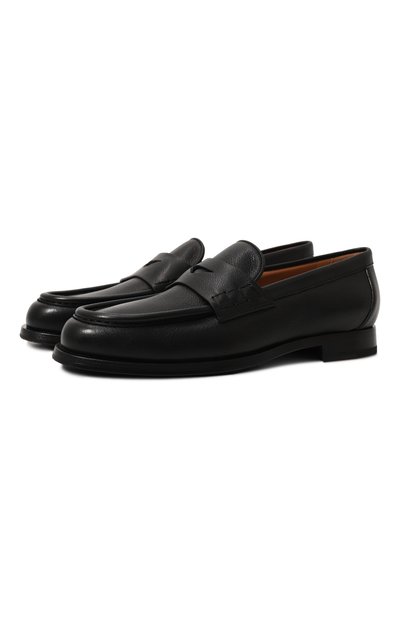 Женские кожаные пенни-лоферы SANTONI, арт. WUQG59462BJ2NBCK