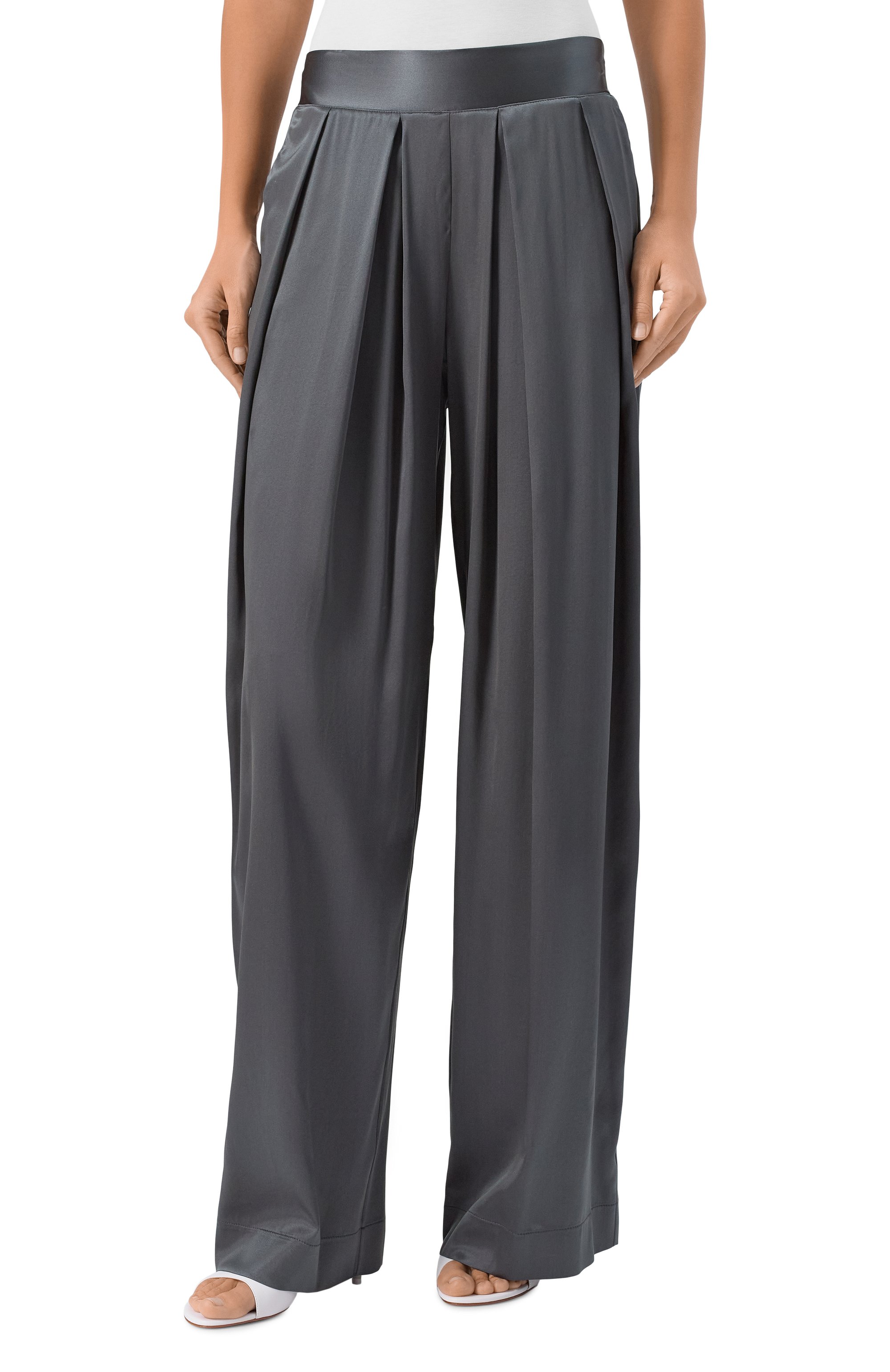 Атласные брюки ERMANNO SCERVINO, арт. D474P605TBW, фото 3