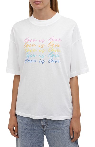 Хлопковая футболка ELECTRIC AND ROSE, арт. LFTP24-L0VE IS L0VE, фото 3