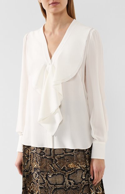 Шелковая блузка ALEXANDER MCQUEEN, арт. 606021/QBAAF, фото 3