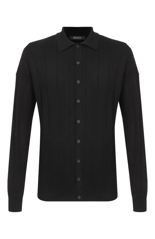 Хлопковый кардиган Kiton UMM0741 Чёрный UMM0741
