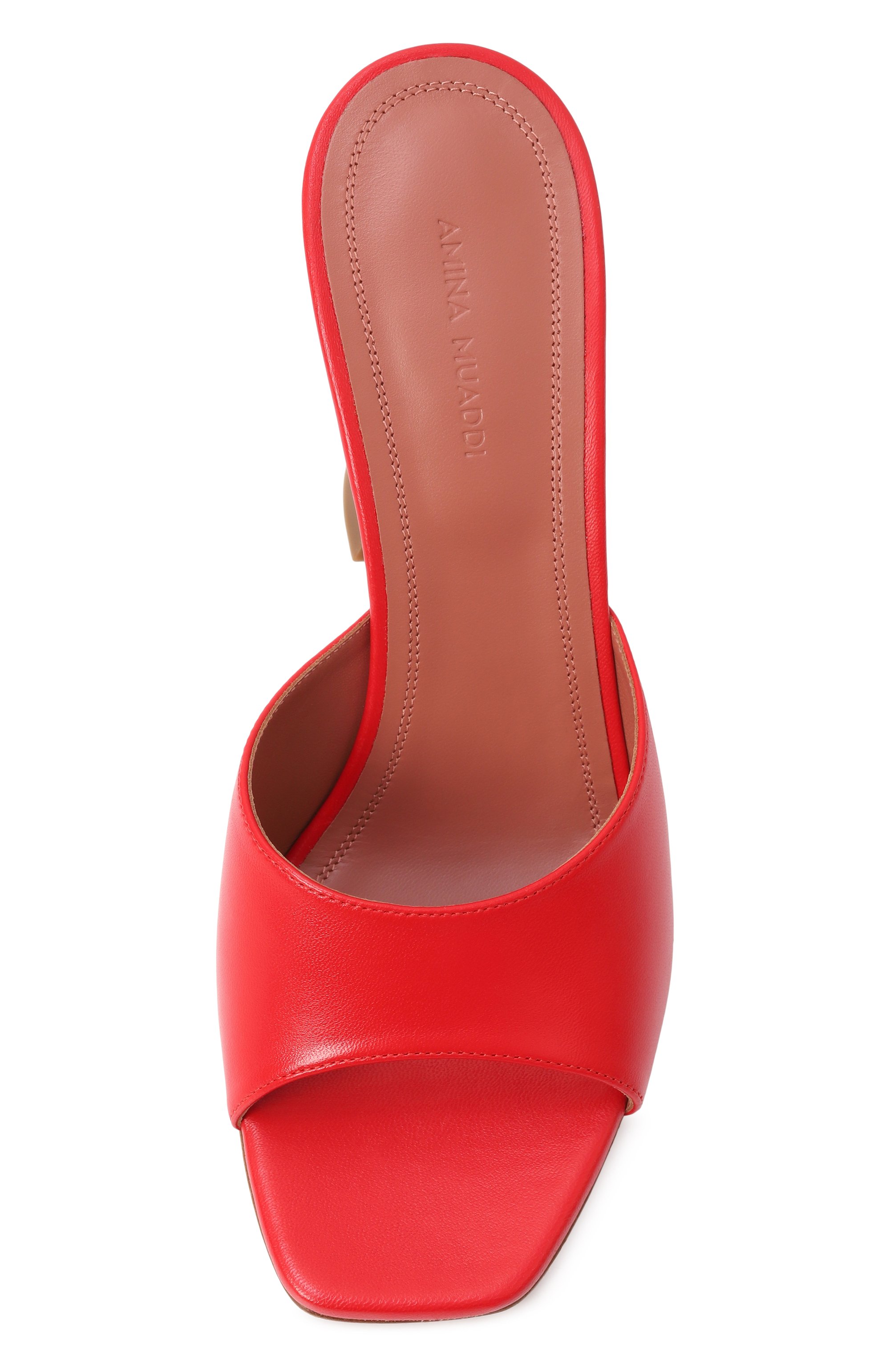 Кожаные мюли lupita AMINA MUADDI красного цвета по цене 74750 руб., арт. LUPITA SLIPPER/PATENT/WHITE, фото 6 Кожаные мюли lupita AMINA MUADDI, арт. LUPITA SLIPPER/PATENT/WHITE, фото 6