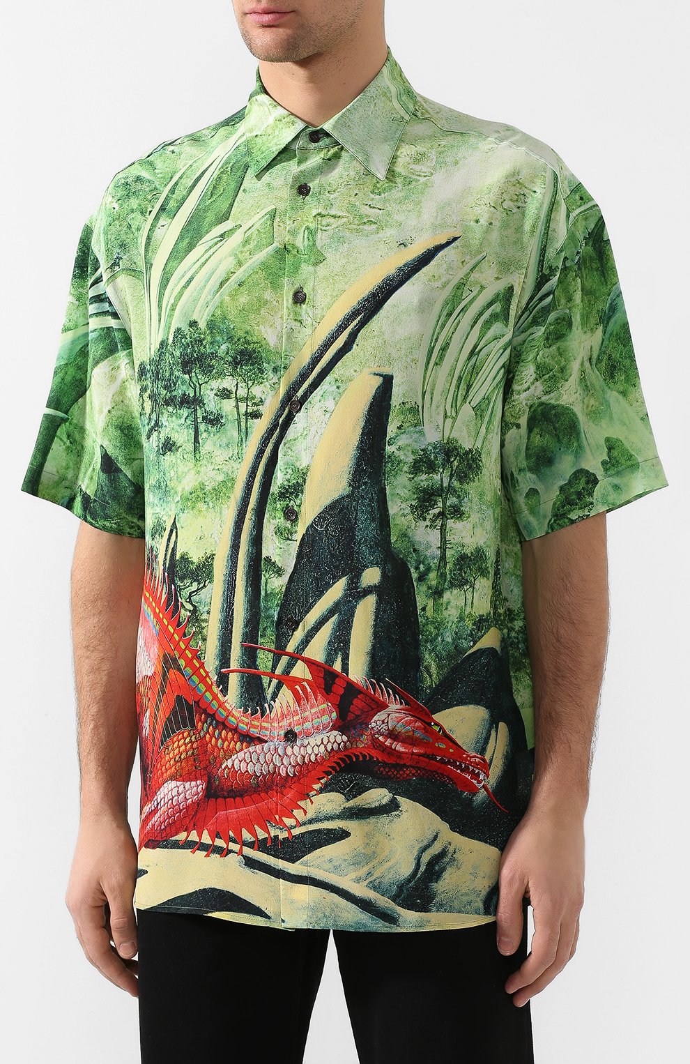 Шелковая рубашка VALENTINO, арт. TV0AAB3566E, фото 3