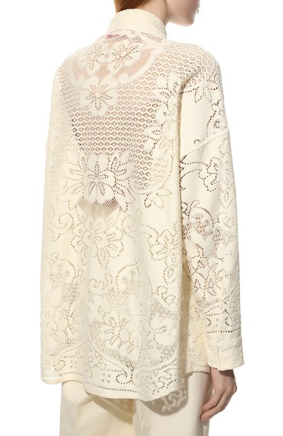 Хлопковая блузка VALENTINO, арт. XB3CI0R16W3, фото 4