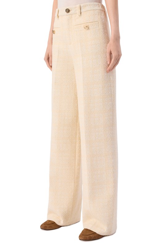 Твидовые брюки Gucci 856087/ZAUB6 Бежевый  856087/ZAUB6 Фото 3