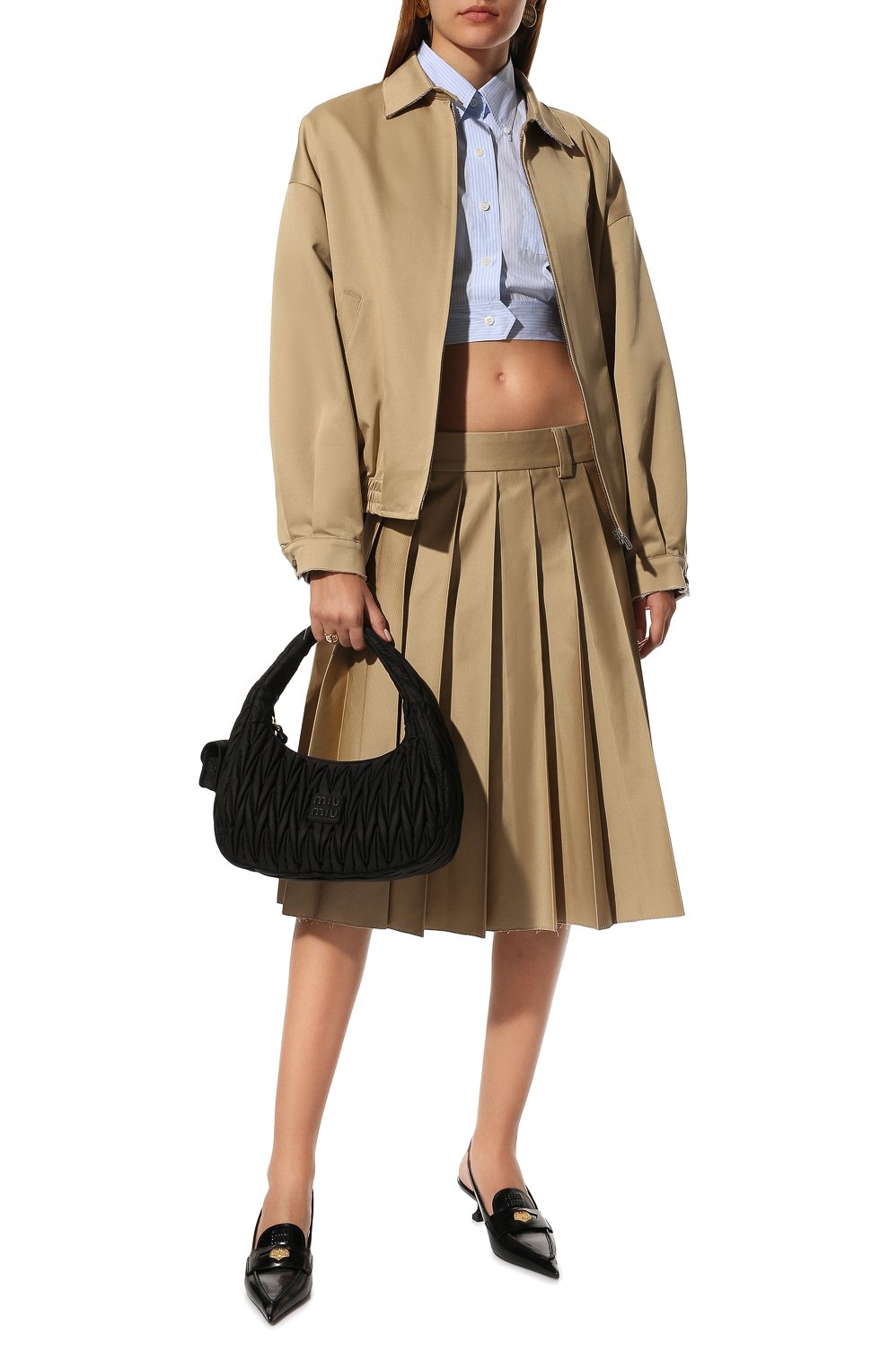 Хлопковая рубашка MIU MIU, арт. MK1619-1KUP-F0012, фото 2