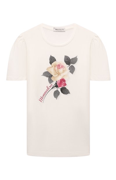 Хлопковая футболка MONNALISA, арт. 71D601