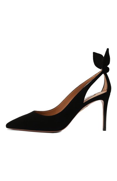 Замшевые туфли bow tie 85 AQUAZZURA, арт. DENMIDP0-SUE-000, фото 4
