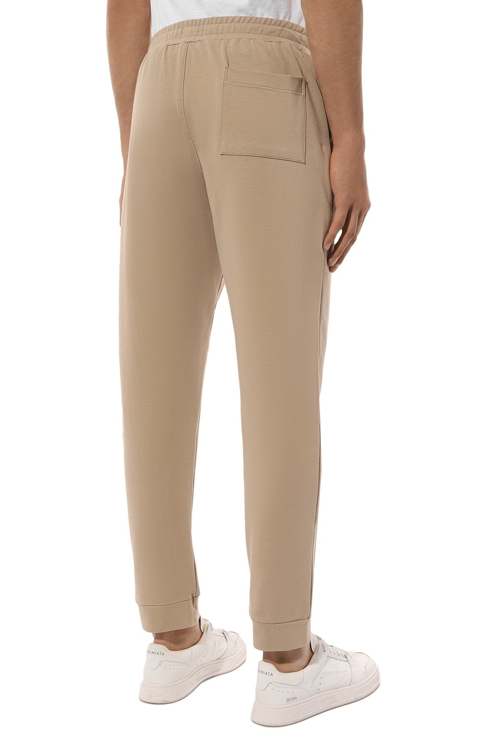 Хлопковые джоггеры HANRO бежевого цвета по цене 21240 руб., арт. 075951, фото 4 Хлопковые джоггеры HANRO, арт. 075951, фото 4