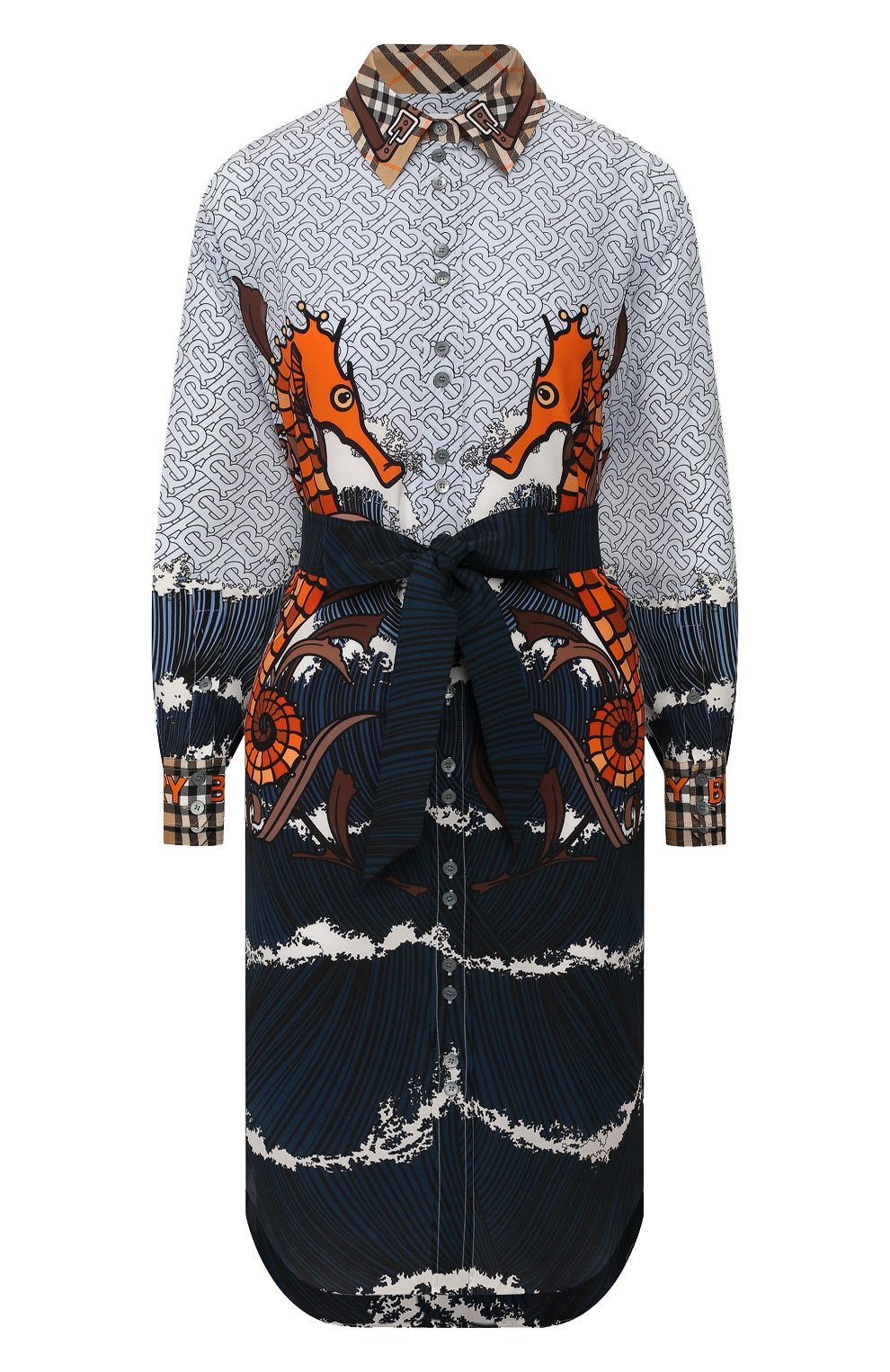 Шелковое платье BURBERRY, арт. 8024219, фото 1