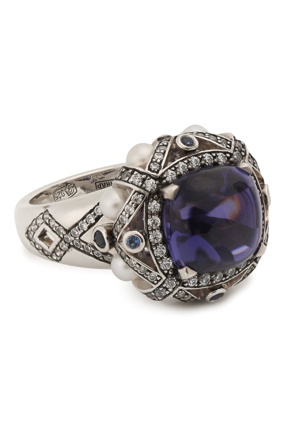 Кольцо pearls QUEENSBEE серебряного цвета по цене 80080 руб., арт. 101344/9,73, фото 1 Кольцо pearls QUEENSBEE, арт. 101344/9,73, фото 1