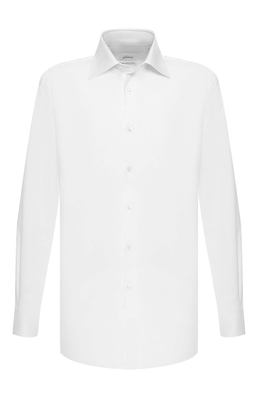 Хлопковая сорочка BRIONI белого цвета по цене 87950 руб., арт. RCLU1G/07076, фото 1 Хлопковая сорочка BRIONI, арт. RCLU1G/07076, фото 1