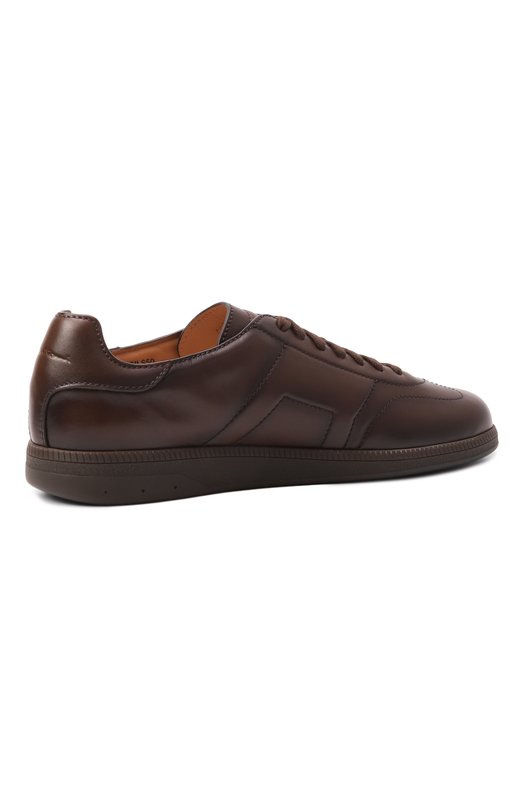 Кожаные кеды DBS-Olympic Santoni MBPG22072DKTK0IL Коричневый  MBPG22072DKTK0IL Фото 5