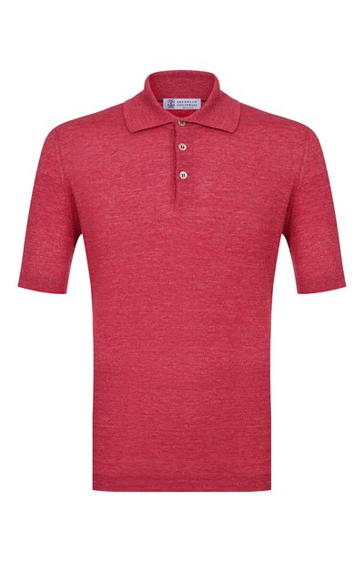 Мужская поло изо льна и хлопка BRUNELLO CUCINELLI, арт. M2L00315