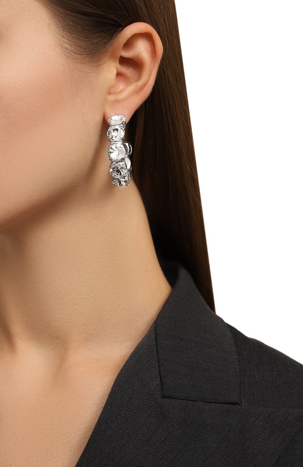 Серьги FORTE_FORTE серебряного цвета по цене 12450 руб., арт. 10809, фото 2 Серьги FORTE_FORTE, арт. 10809, фото 2