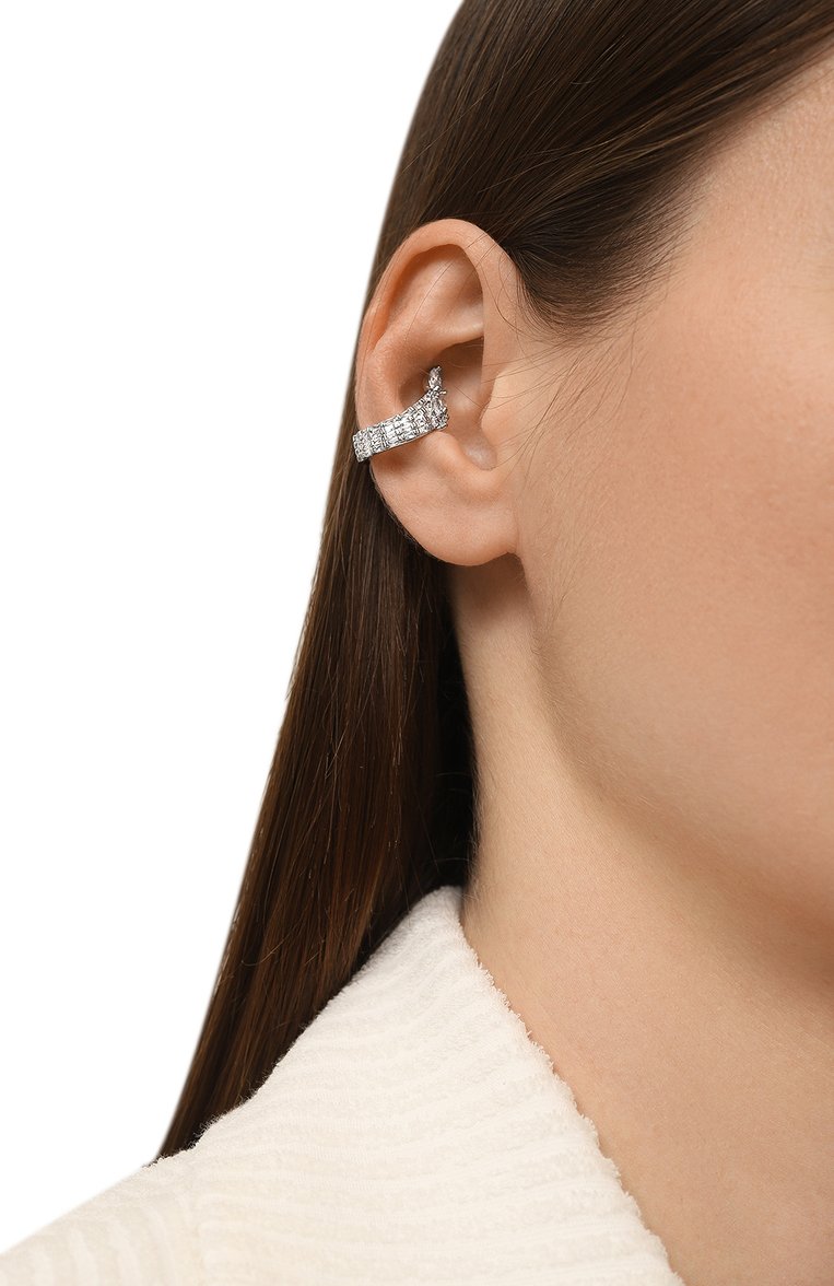 Женская кафф crush CAVIAR JEWELLERY серебряного цвета, арт. CR005 | Фото 2 (Региональные ограничения белый список (Axapta Mercury): Не проставлено; Нос: Не проставлено; Материал: Металл)