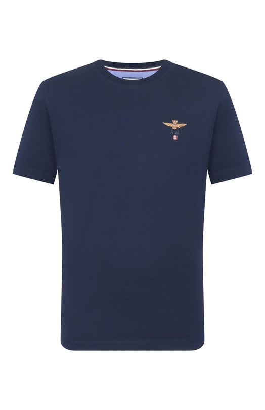 Хлопковая футболка Aeronautica Militare TS1580UJ00372_001 Синий TS1580UJ00372_001