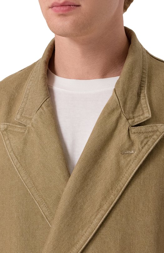 Хлопковый пиджак Dries Van Noten 020730-2385-104 Бежевый  020730-2385-104 Фото 5