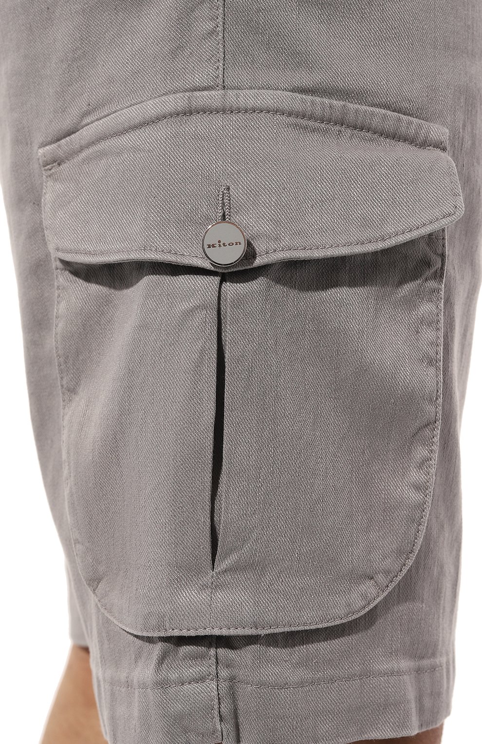 Шорты изо льна и хлопка KITON, арт. UFPPBK0604D, фото 5