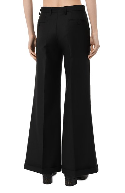 Шерстяные брюки GUCCI черного цвета по цене 158400 руб., арт. 570604 ZAA11, фото 4 Шерстяные брюки GUCCI, арт. 570604 ZAA11, фото 4