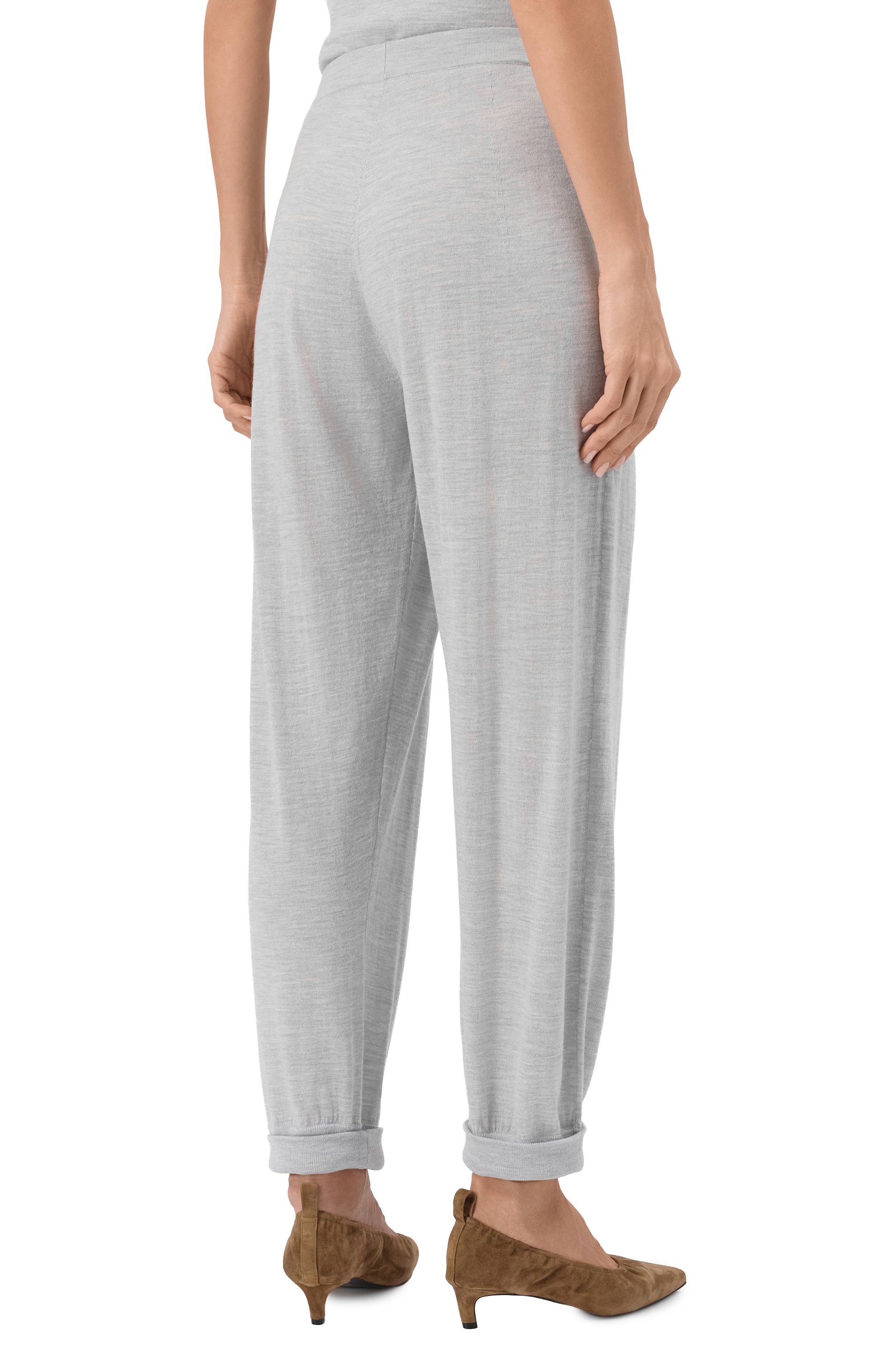 Джоггеры из шерсти и шелка 12 STOREEZ серого цвета по цене 19000 руб., арт. 134015, фото 4 Джоггеры из шерсти и шелка 12 STOREEZ, арт. 134015, фото 4