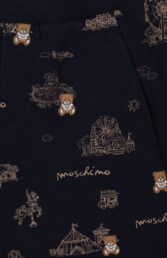 Детского комплект из футболки и шорт MOSCHINO темно-синего цвета, арт. HUG00P/LCB60/4-8 | Фото 7 (Рукава: Короткие; Материал внешний: Хлопок; Мальчики Кросс-КТ: Костюмы-спорт; Автоматизация состава: Проставлено; Автоматизация ТО: Проставлено; Ростовка одежда: 4 года | 104 см, 5 лет | 110 см, 6 лет | 116 см, 8 лет | 128 см)